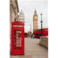 Телефонная будка и Биг-Бен - Фотообои архитектура|Лондон