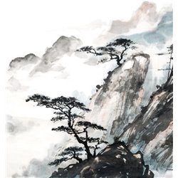 Дерево на скале - Фотообои Арт - Модульная картины, Репродукции, Декоративные панно, Декор стен