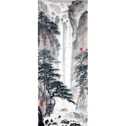 Горный водопад - Фотообои Арт - Модульная картины, Репродукции, Декоративные панно, Декор стен