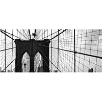 Портреты картины репродукции на заказ - Бруклинский мост - Черно-белые фотообои