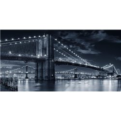 Огни Нью-Йорка - Черно-белые фотообои - Модульная картины, Репродукции, Декоративные панно, Декор стен