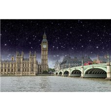 Картина на холсте по фото Модульные картины Печать портретов на холсте Звездное небо - Фотообои архитектура|Лондон