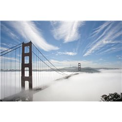 Мост в тумане - Фотообои архитектура - Модульная картины, Репродукции, Декоративные панно, Декор стен