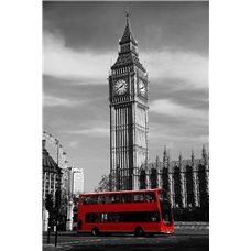 Картина на холсте по фото Модульные картины Печать портретов на холсте Автобус на мосту - Фотообои архитектура|Лондон