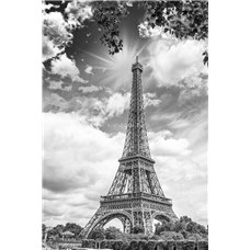 Картина на холсте по фото Модульные картины Печать портретов на холсте Эйфелева башня Париж - Черно-белые фотообои