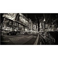 Портреты картины репродукции на заказ - Улица в Нью-Йорке - Черно-белые фотообои