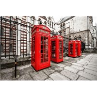 Портреты картины репродукции на заказ - Телефонные будки - Фотообои Современный город|Англия