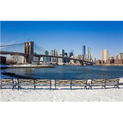 Манхэттен. Бруклинский мост - Фотообои Современный город|Манхэттен - Модульная картины, Репродукции, Декоративные панно, Декор стен