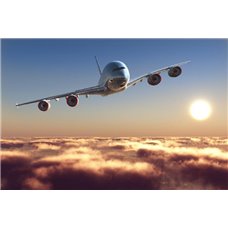 Картина на холсте по фото Модульные картины Печать портретов на холсте Самолет над облаками - Фотообои Техника и транспорт|самолёты