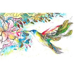 разноцветная птица - Фотообои Иллюстрации - Модульная картины, Репродукции, Декоративные панно, Декор стен