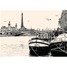 Картина на холсте по фото Модульные картины Печать портретов на холсте лодки на берегу реки - Фотообои Иллюстрации