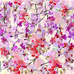 Розовые цветы - Фотообои акварель - Модульная картины, Репродукции, Декоративные панно, Декор стен