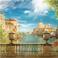 Вид на канал - Фотообои архитектура|Венеция