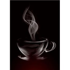 Картина на холсте по фото Модульные картины Печать портретов на холсте Чашка горячего кофе - Фотообои Еда и напитки|кофе