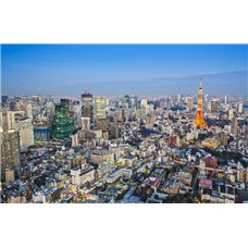 Картина на холсте по фото Модульные картины Печать портретов на холсте Телевизионная башня Токио - Фотообои Современный город