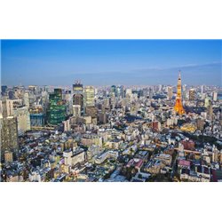 Телевизионная башня Токио - Фотообои Современный город - Модульная картины, Репродукции, Декоративные панно, Декор стен