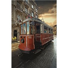 Картина на холсте по фото Модульные картины Печать портретов на холсте Старый трамвай - Фотообои Старый город