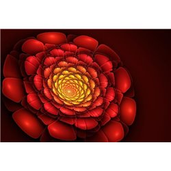 Красный 3д цветок - 3D фотообои|3D цветы - Модульная картины, Репродукции, Декоративные панно, Декор стен