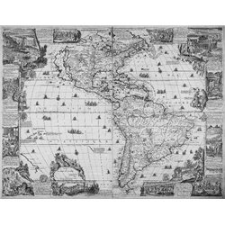 Северная и Южная Америка - Фотообои карта мира - Модульная картины, Репродукции, Декоративные панно, Декор стен