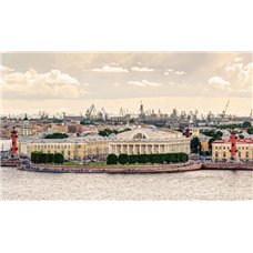 Картина на холсте по фото Модульные картины Печать портретов на холсте Панорама Санкт-Петербурга - Фотообои Современный город|Санкт-Петербург