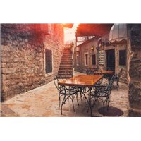 Уютное кафе - Фотообои Расширяющие пространство|лестница