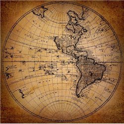 Америки на карте - Фотообои карта мира - Модульная картины, Репродукции, Декоративные панно, Декор стен