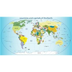 Страны и столицы - Фотообои карта мира - Модульная картины, Репродукции, Декоративные панно, Декор стен