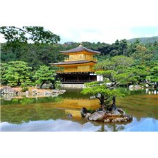Картина на холсте по фото Модульные картины Печать портретов на холсте Кинкаку-дзи - Фотообои Японские и просто сады