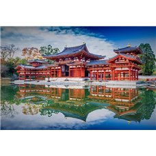 Картина на холсте по фото Модульные картины Печать портретов на холсте Отражение в воде - Фотообои Японские и просто сады