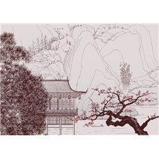 Картина на холсте по фото Модульные картины Печать портретов на холсте Японская живопись - Фотообои Иллюстрации
