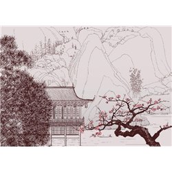 Японская живопись - Фотообои Иллюстрации - Модульная картины, Репродукции, Декоративные панно, Декор стен