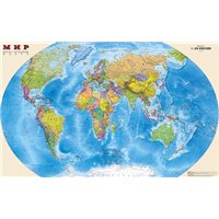 Портреты картины репродукции на заказ - Большая карта мира - Фотообои карта мира