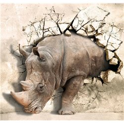 Носорог - 3D фотообои - Модульная картины, Репродукции, Декоративные панно, Декор стен
