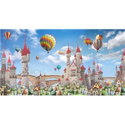 Город воздушных шаров - Фотообои детские - Модульная картины, Репродукции, Декоративные панно, Декор стен