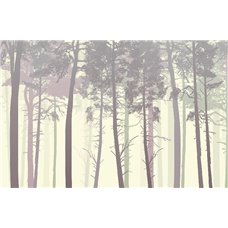 Картина на холсте по фото Модульные картины Печать портретов на холсте Сосны в тумане - Фотообои Арт