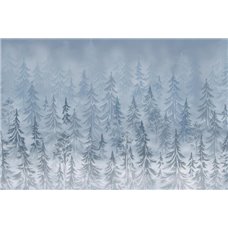 Картина на холсте по фото Модульные картины Печать портретов на холсте Зимний лес в тумане - Фотообои Арт