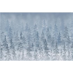 Зимний лес в тумане - Фотообои Арт - Модульная картины, Репродукции, Декоративные панно, Декор стен
