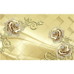 Золотое украшение - 3D фотообои|3D цветы - Модульная картины, Репродукции, Декоративные панно, Декор стен