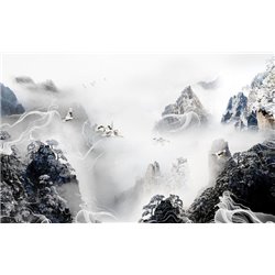 Дымка над горами - Фотообои природа - Модульная картины, Репродукции, Декоративные панно, Декор стен