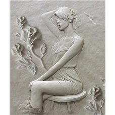 Картина на холсте по фото Модульные картины Печать портретов на холсте Девушка с розами - 3D фотообои|3Д обои в спальню