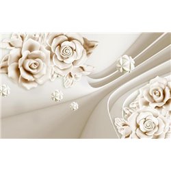 Декоративные розы - 3D фотообои|3D цветы - Модульная картины, Репродукции, Декоративные панно, Декор стен