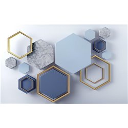 Шестиугольники с рамками - 3D фотообои|3D фигуры - Модульная картины, Репродукции, Декоративные панно, Декор стен
