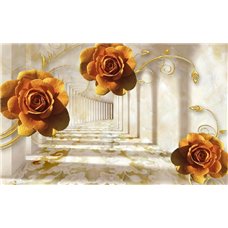 Картина на холсте по фото Модульные картины Печать портретов на холсте Оранжевые розы - 3D фотообои