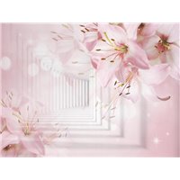 Тень розовых лилий - Фотообои цветы|лилии
