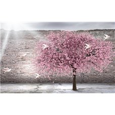 Картина на холсте по фото Модульные картины Печать портретов на холсте Розовое дерево - Фотообои Арт