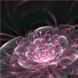 Световой фиолетовый цветок - 3D фотообои|3D цветы - Модульная картины, Репродукции, Декоративные панно, Декор стен