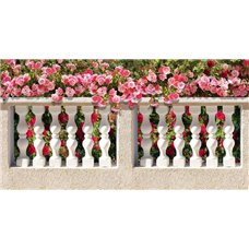 Картина на холсте по фото Модульные картины Печать портретов на холсте Розы на балконе - Фотообои цветы