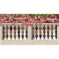 Розы на балконе - Фотообои цветы - Модульная картины, Репродукции, Декоративные панно, Декор стен