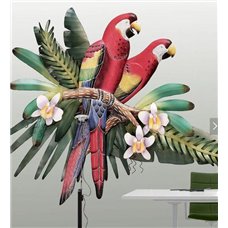 Картина на холсте по фото Модульные картины Печать портретов на холсте Попугаи и орхидеи - Фотообои Животные|птицы