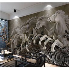 Картина на холсте по фото Модульные картины Печать портретов на холсте Табун лошадей - 3D фотообои